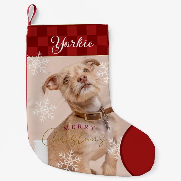 Custom Photo Name Christmas Stocking