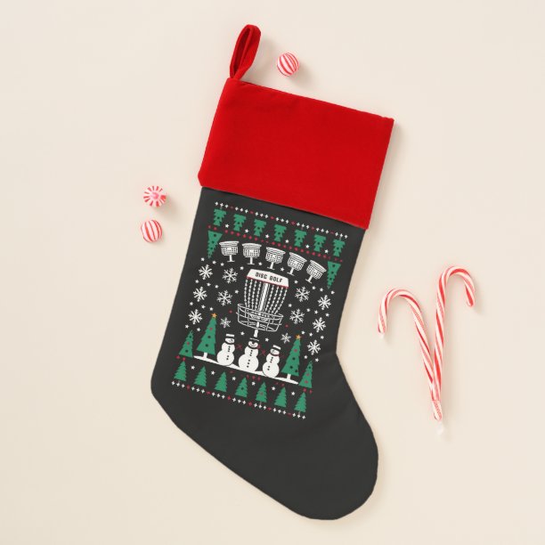 Disc Golf Ugly Christmas Sweater Pajama Gifts Stocking