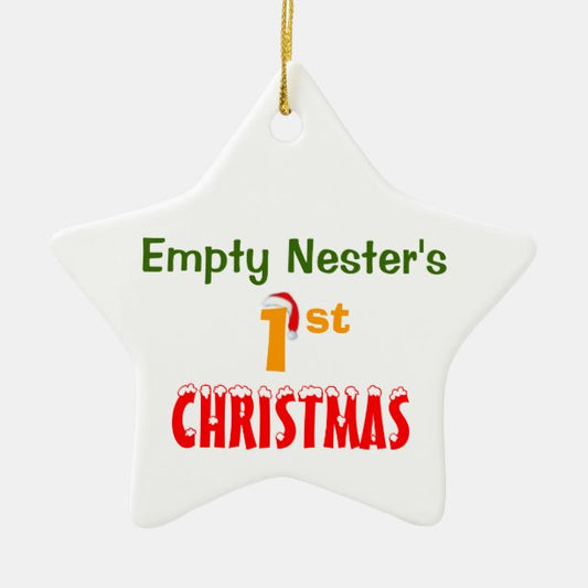 Empty Nester's 1st Christmas Ceramic Ornament