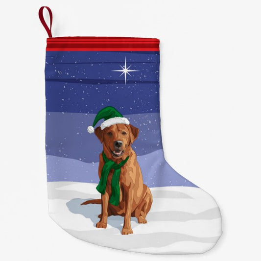 Fox Red Labrador Retriever Christmas Dog Small Christmas Stocking