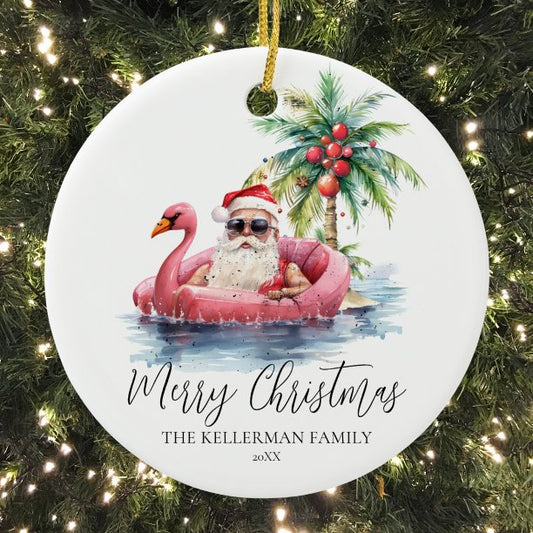 Funny Personalized Christmas Ceramic Ornament