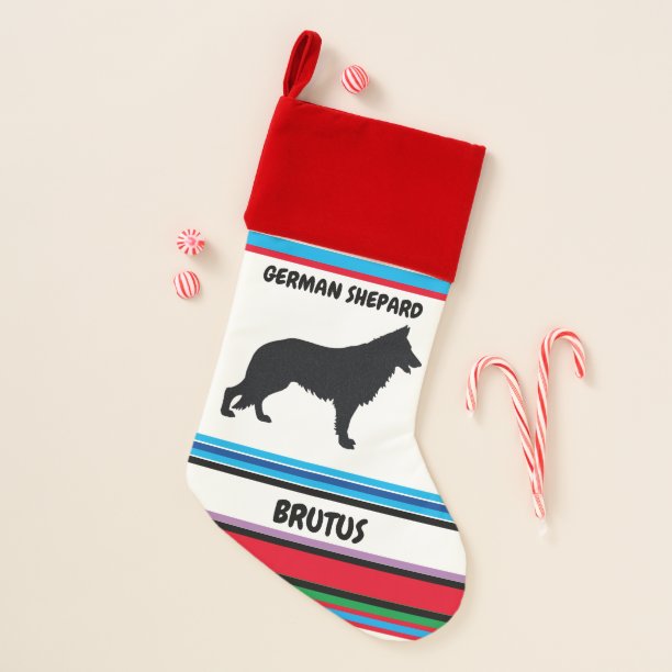 German Shepard Christmas Stocking personalized.