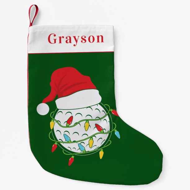 Golf Small Christmas Stocking
