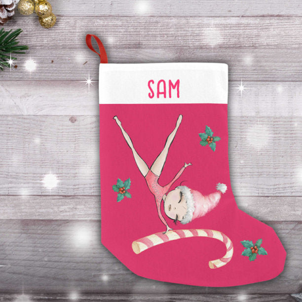 Gymnastics Christmas Stockings Gymnast Girl Pink