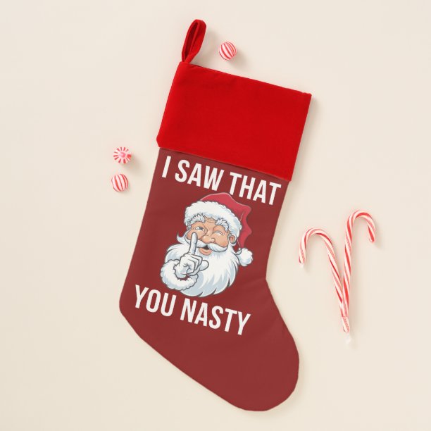 I Saw That You Nasty Funny Christmas Hilarious Stocking