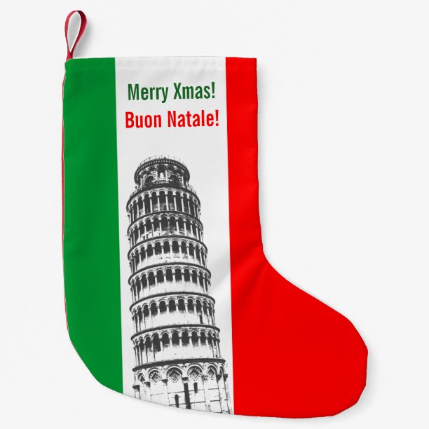 Italian Style Small Christmas Stocking