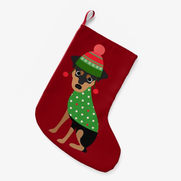Miniature Pinscher Dog Christmas Stocking