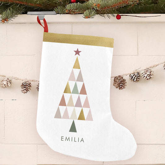 Minimalist Modern Scandi Simple Christmas Tree Small Christmas Stocking