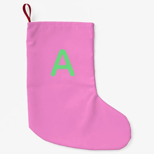 Monogram Pink Christmas Stocking