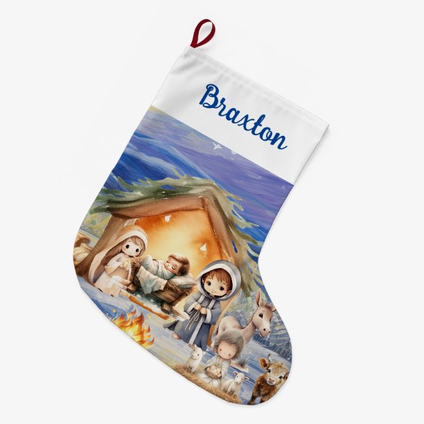 Nativity Christmas Stocking