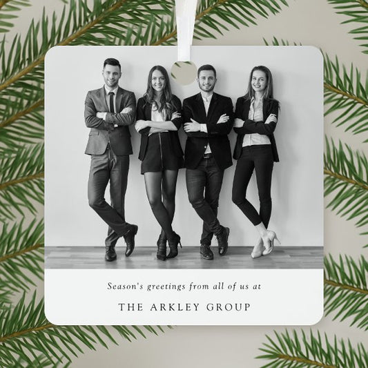 Ornament Corporate Christmas Team Photo Business