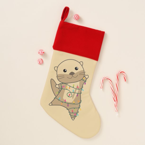 Otter Christmas Snow Winter Animals Otter Christma Stocking
