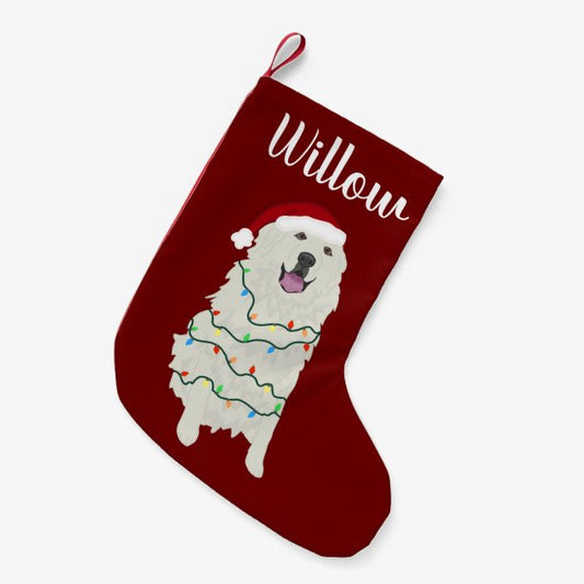 Personalized Christmas Great Pyrenees Small Christmas Stocking