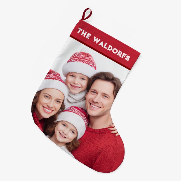 Personalized Family Photo Christmas Stocking