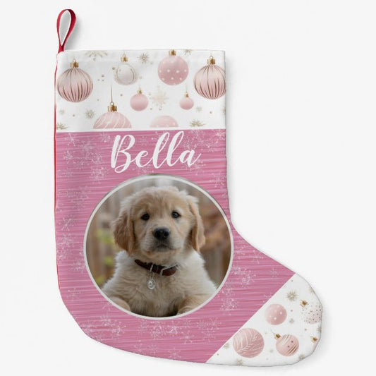 Pink Christmas Pet Christmas Stocking