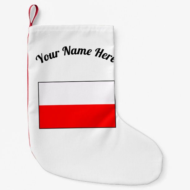 Polish Flag Christmas Stocking