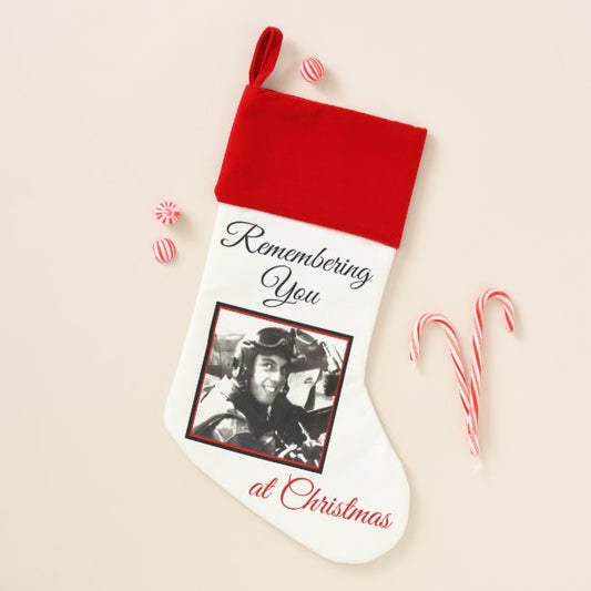 Remembering You at Christmas Custom Photo Stocking