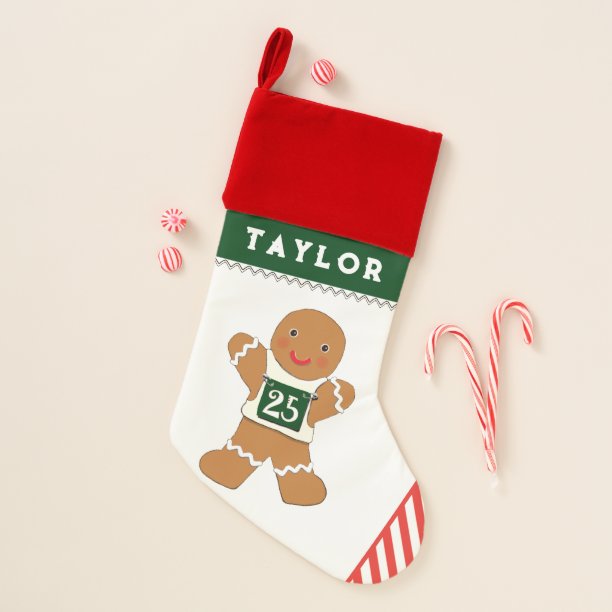 Runner Track & Field Christmas stocking