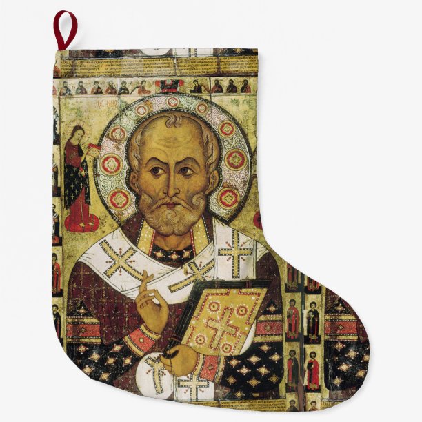 Saint Nicholas Icon Christmas Stocking