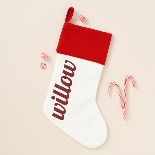 Script Personalized Christmas Stocking