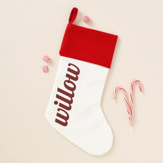 Script Personalized Christmas Stocking