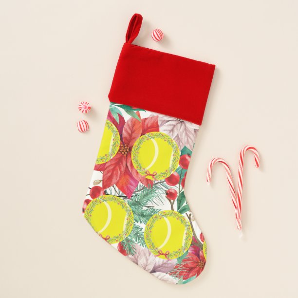 Tennis Christmas with tennis ball for Player Ch Stocking