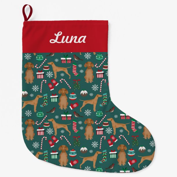 Vizsla Christmas stocking