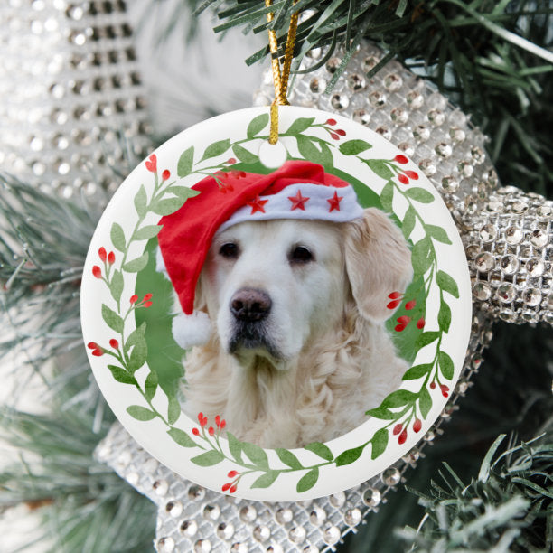 Your Dog Photo 1st Christmas in FurEver Home Ceramic Ornament